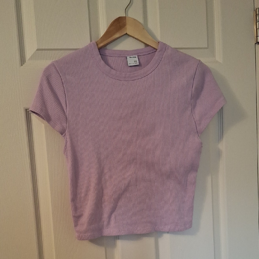Lavender Ribbed Crop Top